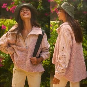 Free People Pink Sherpa Jacket